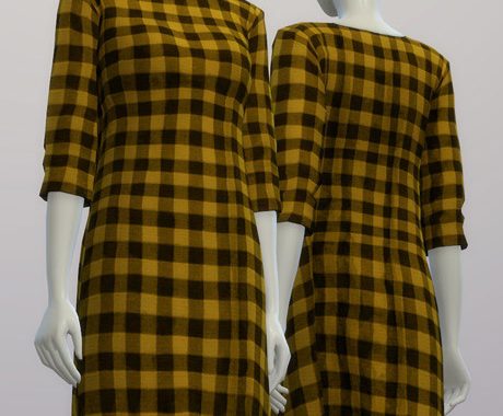 Boxy check dress