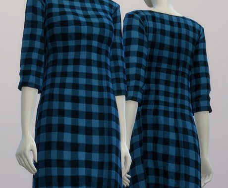 Boxy check dress