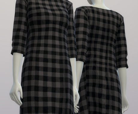 Boxy check dress