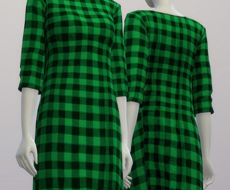 Boxy check dress