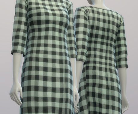 Boxy check dress