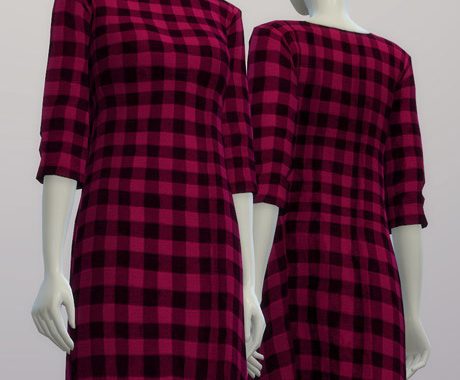 Boxy check dress