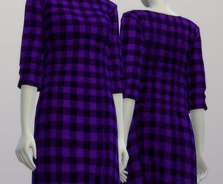 Boxy check dress