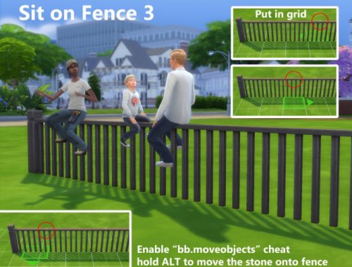Sit and Lean on Fence Mod