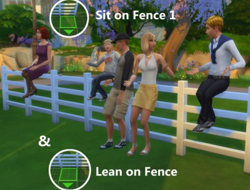 Sit and Lean on Fence Mod