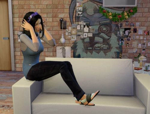 Listening music poses