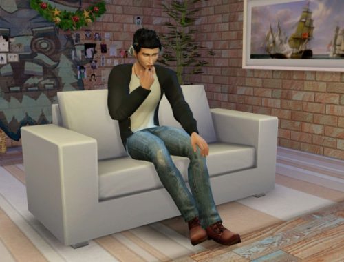 Listening music poses
