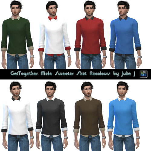 GT Male Sweater-Shirt Recolours - The Sims 4 Catalog