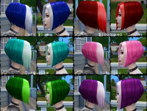 26 Chunky Highlight Recolors of Short Wedge Female Hair