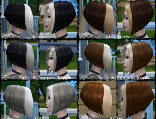 26 Chunky Highlight Recolors of Short Wedge Female Hair