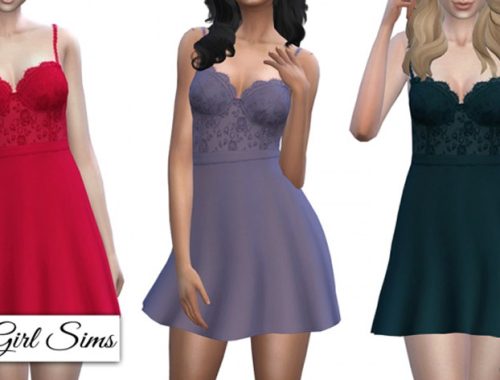 Lace Corset Flare Dress