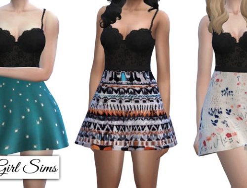 Lace Corset Flare Dress