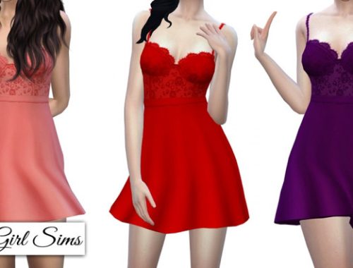 Lace Corset Flare Dress