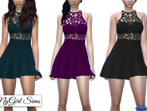 Crochet Flare Dress