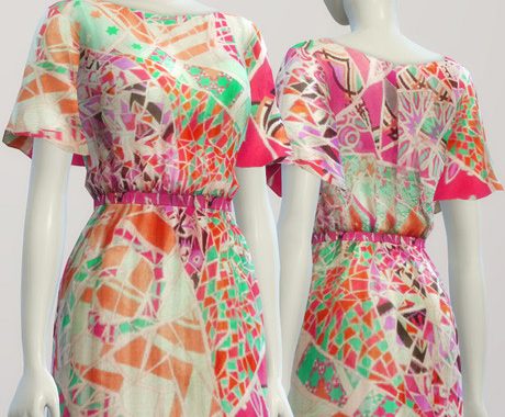 E.P. mini pattern dress