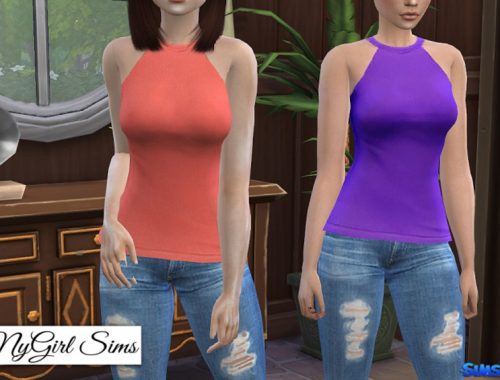 Round Neck Ribbed Tank