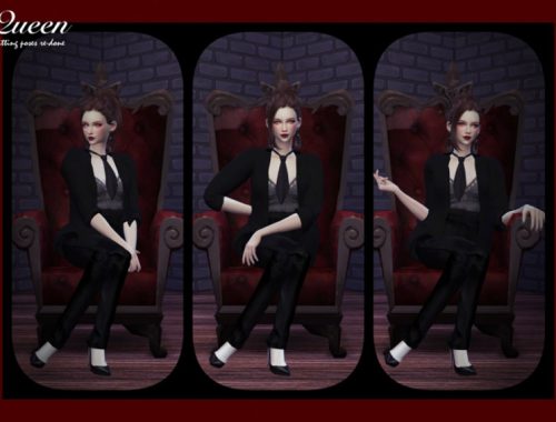Queen Sitting Poses Set Re-edited