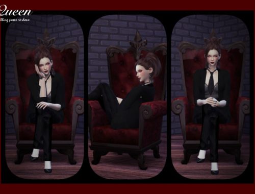 Queen Sitting Poses Set Re-edited