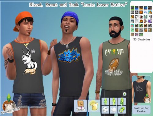 Recolors of EA and Lumia Lovers tank tops
