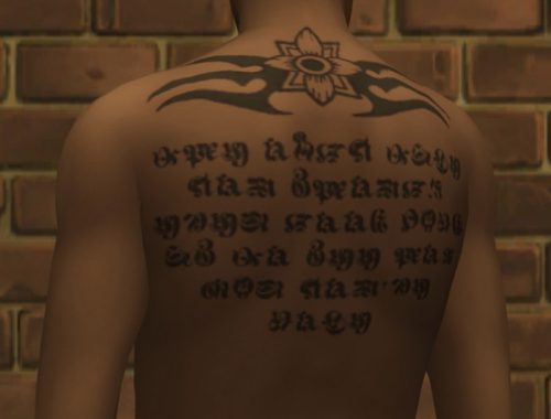 Windenburg Ink part 1 back Tattoos (male only)
