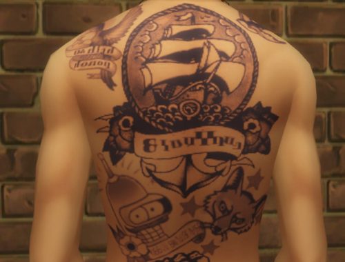 Windenburg Ink part 1 back Tattoos (male only)