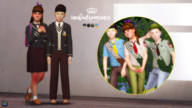 School Uniform + Scouts Top - The Sims 4 Catalog