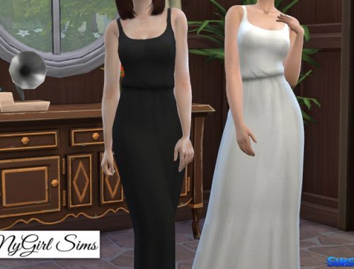 Gathered Waist Tank Maxi Dress