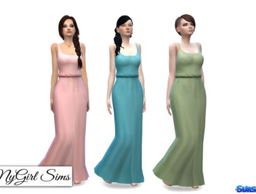 Gathered Waist Tank Maxi Dress