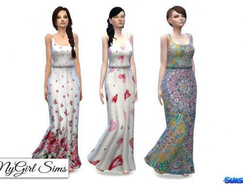 Gathered Waist Tank Maxi Dress Prints