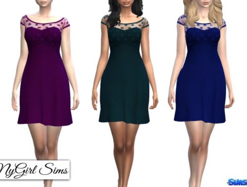 Strapless Dress with Lace Crop Overlay