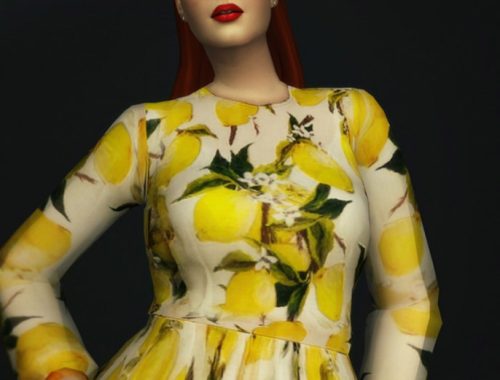 The bright lemon print dress