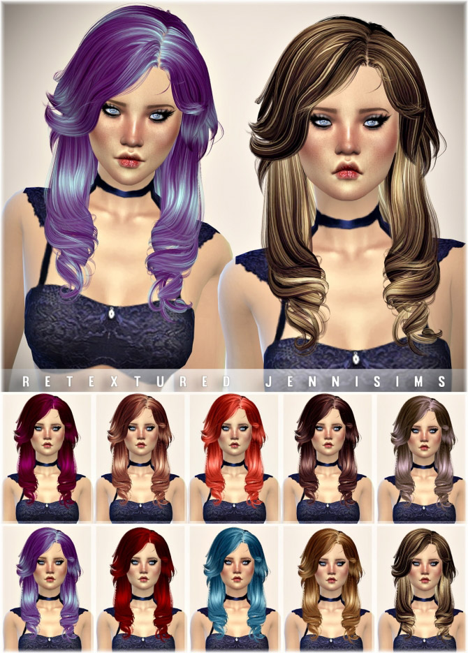 Newsea Aileen Hair retexture - The Sims 4 Catalog