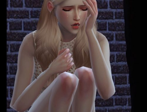 Raining, Gloomy Day (Crying / Umbrella set) poses