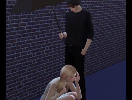 Raining, Gloomy Day (Crying / Umbrella set) poses