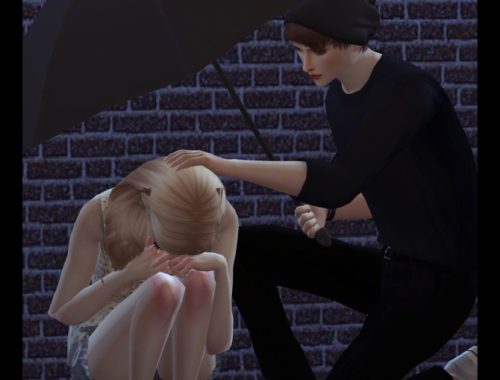 Raining, Gloomy Day (Crying / Umbrella set) poses