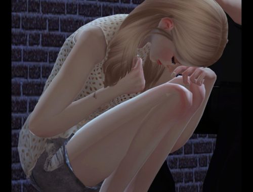 Raining, Gloomy Day (Crying / Umbrella set) poses