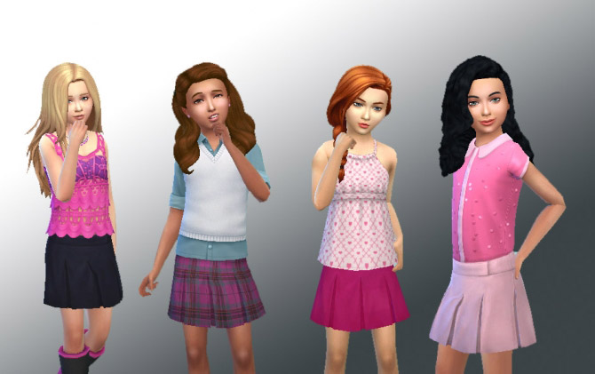 Pleated Mini Skirt for Girls - The Sims 4 Catalog