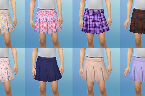 Pleated Mini Skirt for Girls