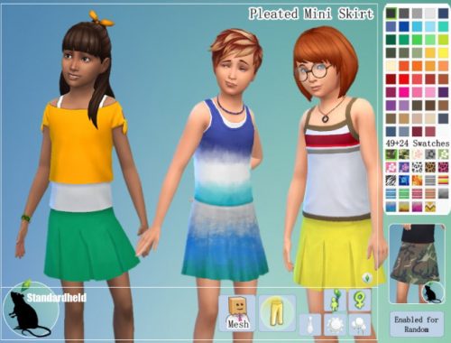 Pleated Mini Skirt