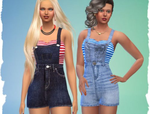 Denim overalls