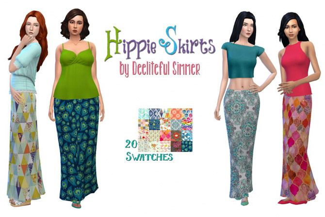 Hippie Maxi Skirts - The Sims 4 Catalog