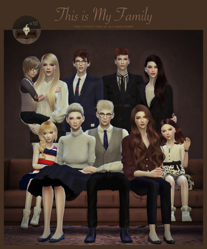 First time trying family photo with poses : r/Sims4