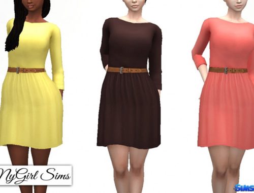 Belted Cross Back Dress in Solids and Fall Prints