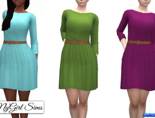 Belted Cross Back Dress in Solids and Fall Prints
