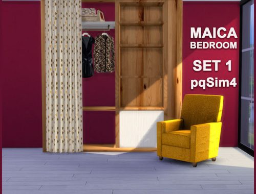 Maica Bedroom Set 1 wardrobe and armchair