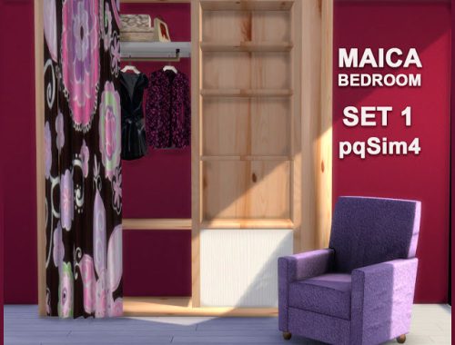 Maica Bedroom Set 1 wardrobe and armchair