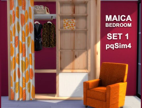 Maica Bedroom Set 1 wardrobe and armchair