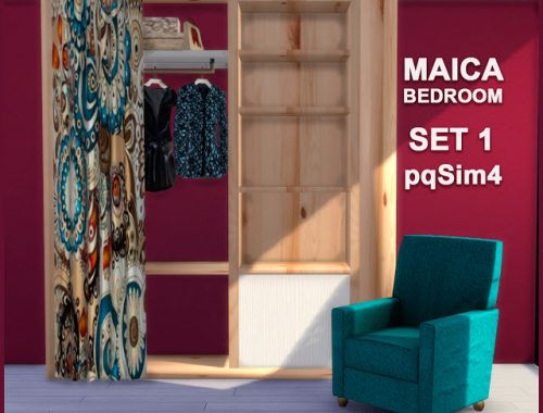 Maica Bedroom Set 1 wardrobe and armchair