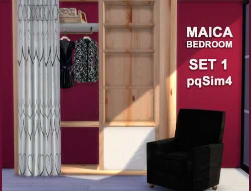 Maica Bedroom Set 1 wardrobe and armchair