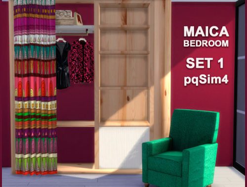 Maica Bedroom Set 1 wardrobe and armchair